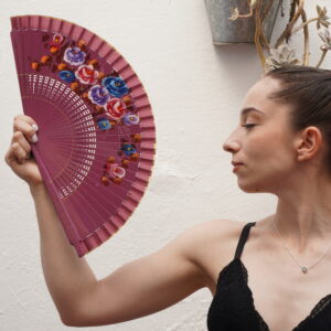 Abanico Flamenco- Rosa Viejo