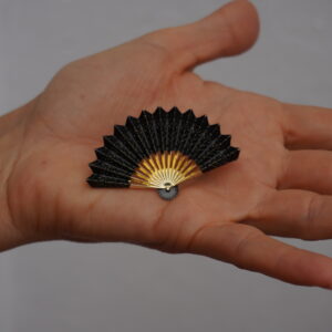 Broche Abanico Premium- Negro