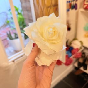 Gancho de pelo con Rosa- Manteca