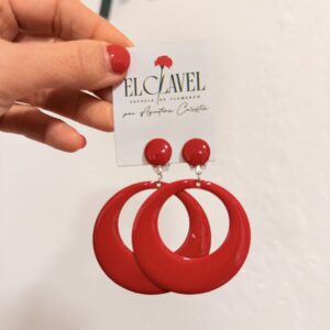 Aros Ole- Rojo a Presión