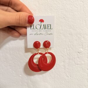 Aros Ole- Rojo a Presión pequeños