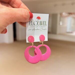 Aros Ole- Fucsia a Presión pequeños
