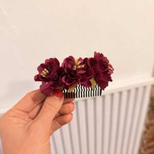 Peineta con flores