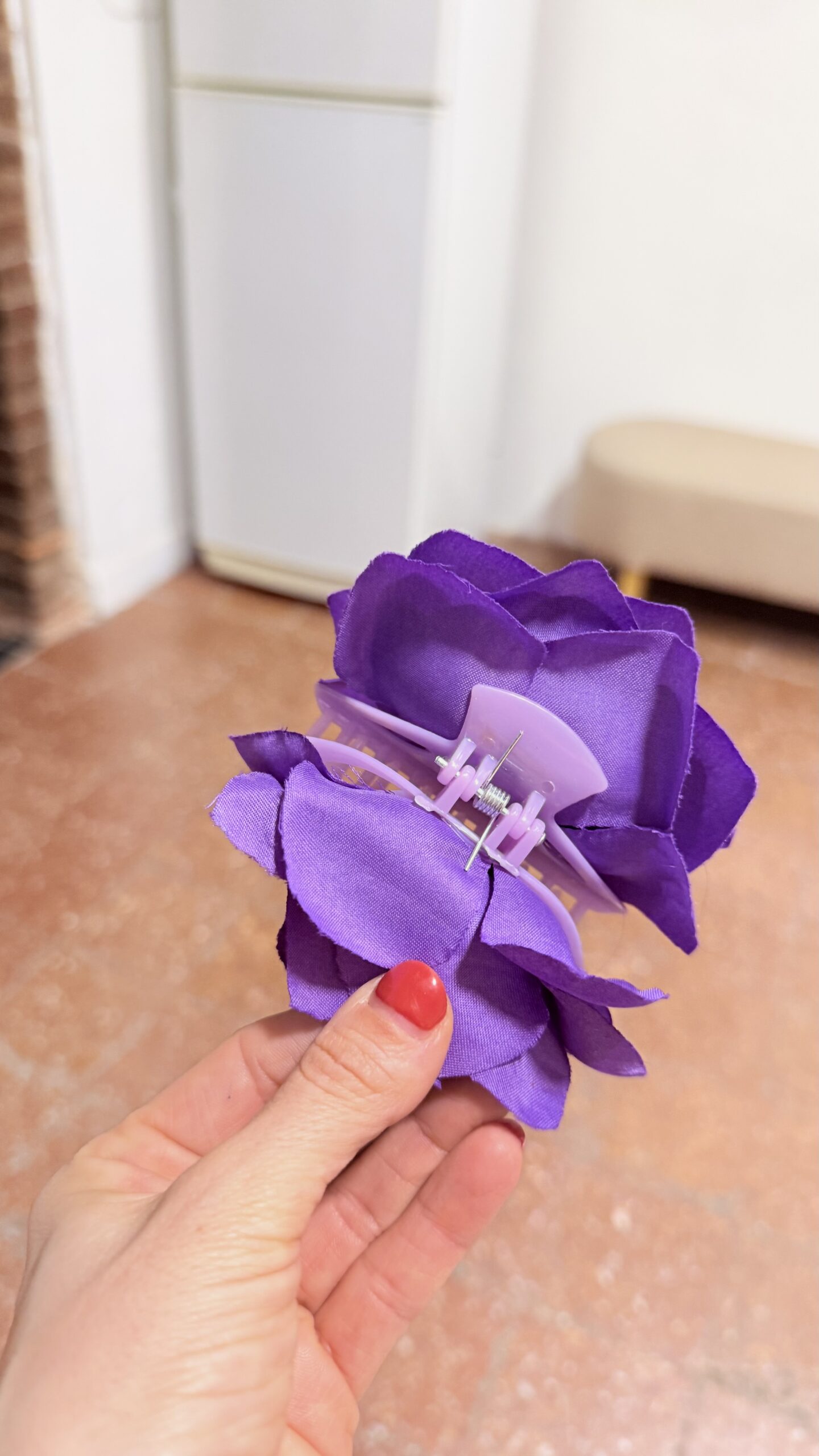 Gancho de pelo doble Rosa- Violeta - Imagen 2