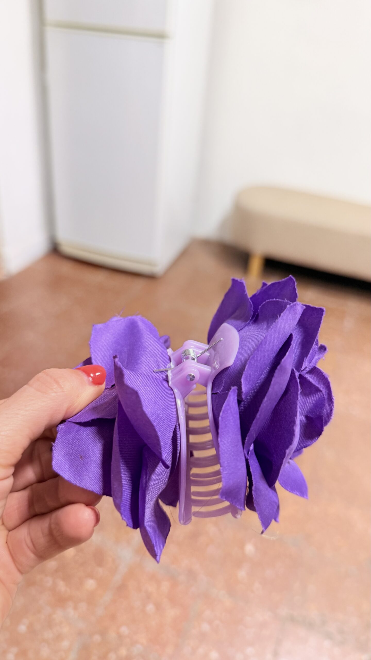 Gancho de pelo doble Rosa- Violeta - Imagen 3