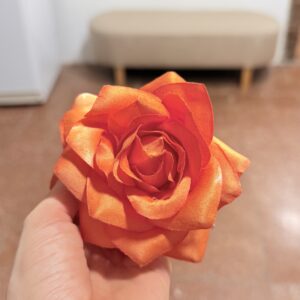 Gancho de pelo doble Rosa- Naranja