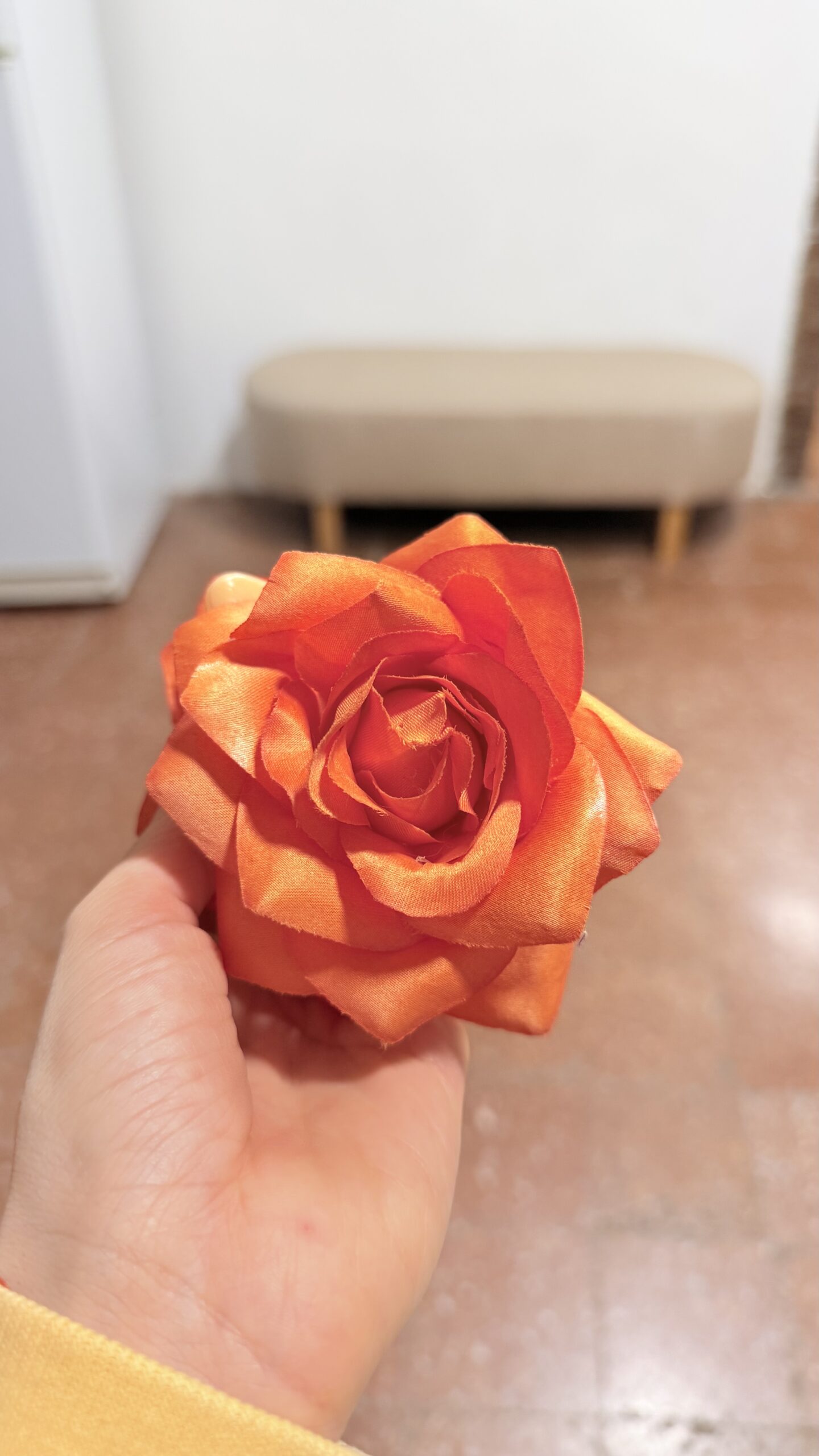 Gancho de pelo doble Rosa- Naranja