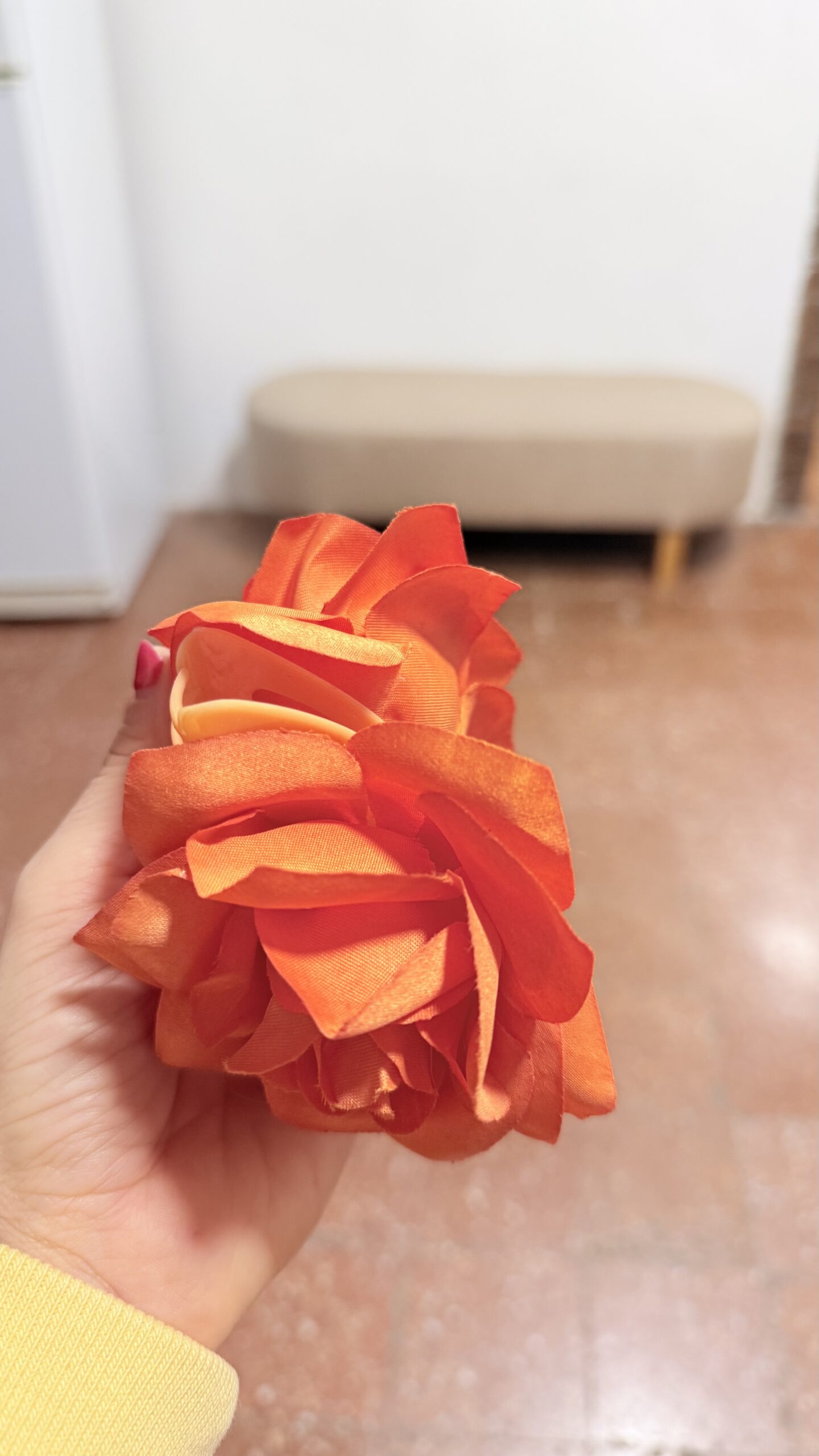 Gancho de pelo doble Rosa- Naranja - Imagen 2