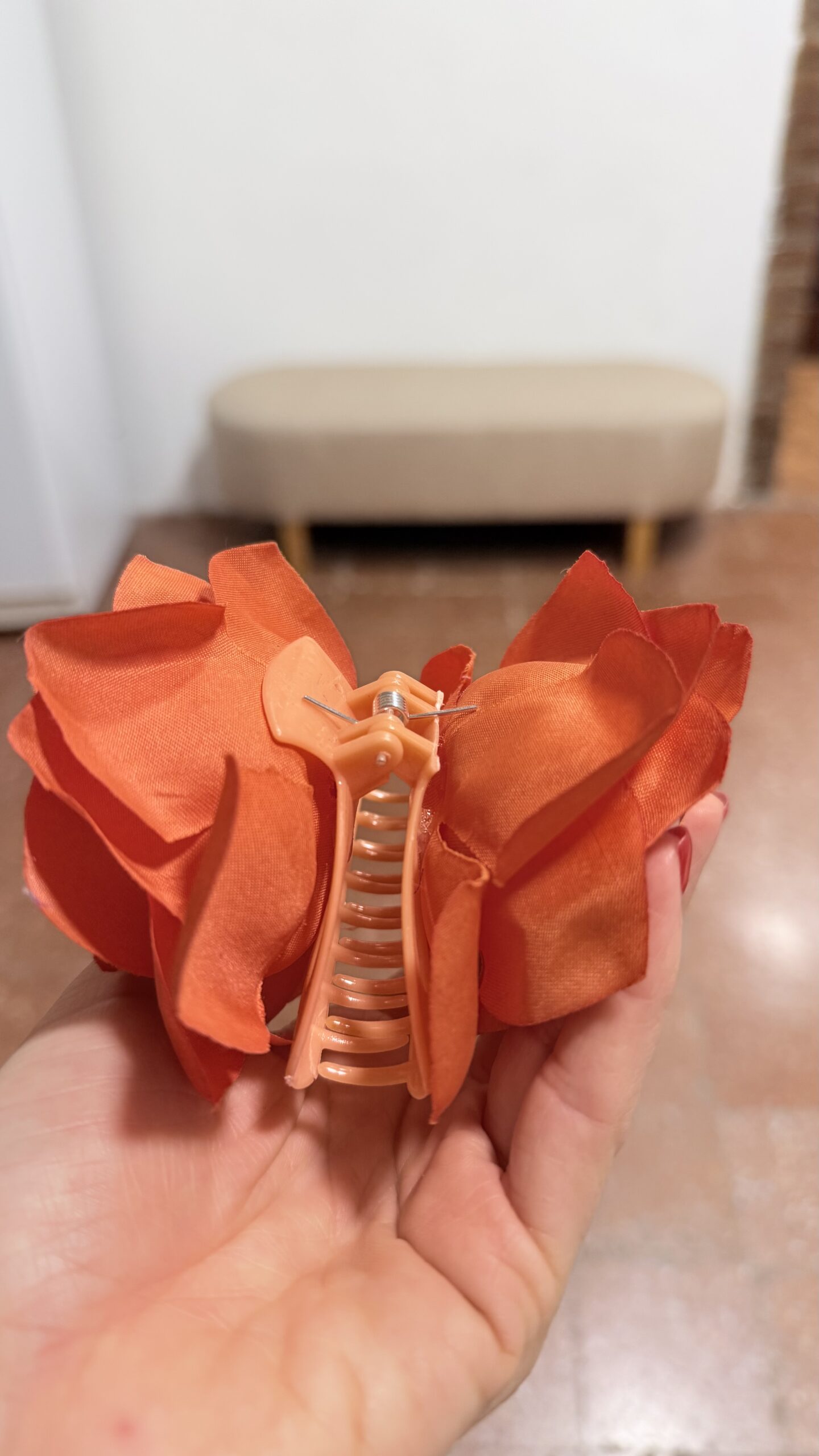 Gancho de pelo doble Rosa- Naranja - Imagen 3
