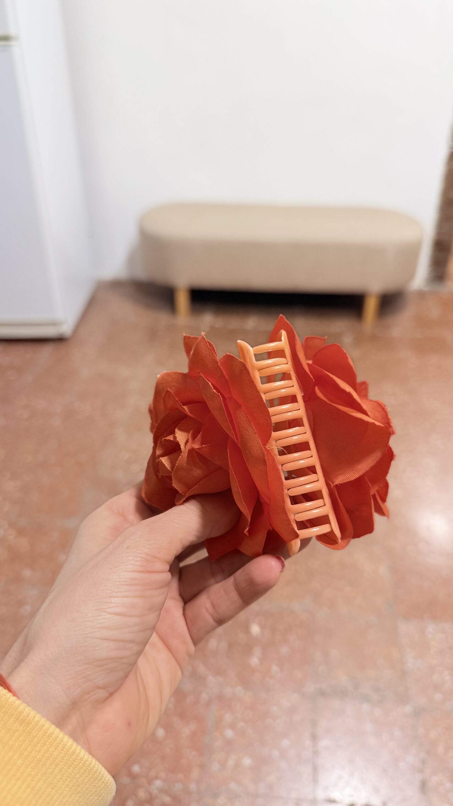 Gancho de pelo doble Rosa- Naranja - Imagen 4