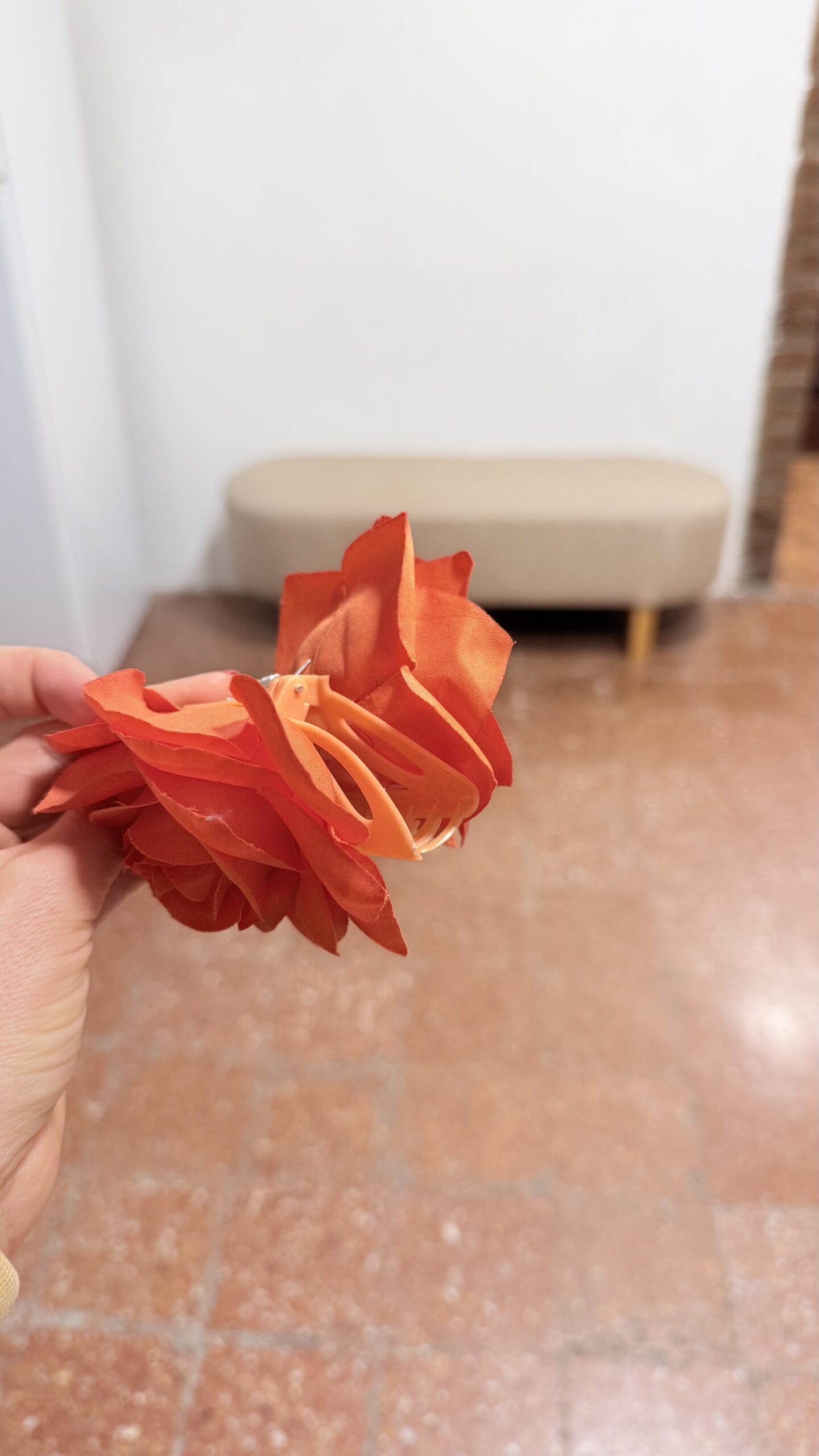 Gancho de pelo doble Rosa- Naranja - Imagen 5